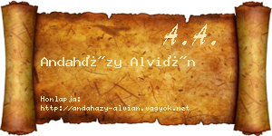 Andaházy Alvián névjegykártya